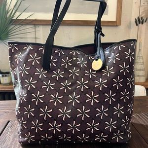 Kate Spade Eggplant Purple Pinwheel Print Tote Bag